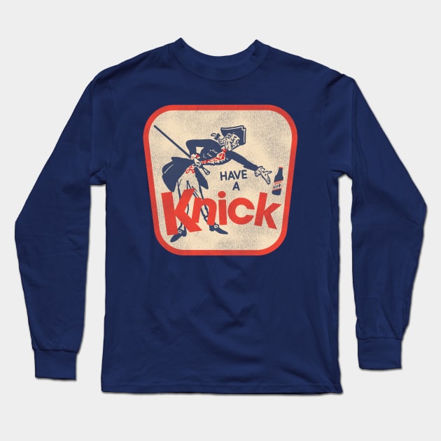 Vintage Defunct KNICKERBOCKER Beer Long Sleeve T-Shirt by darklordpug